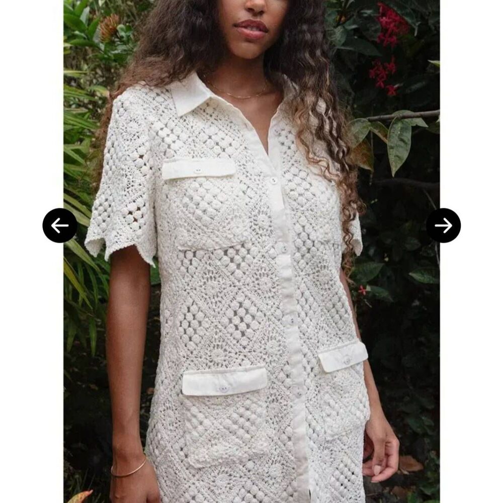 Saylor Aries Diamond‎ Crochet Mini Dress size XS - Picture 3 of 16